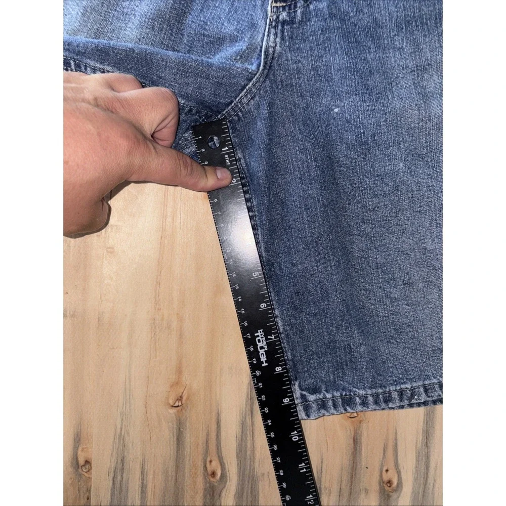 Lee Dungarees Carpenter Jean Shorts Mens 36 Blue Denim Vintage 10in Inseam